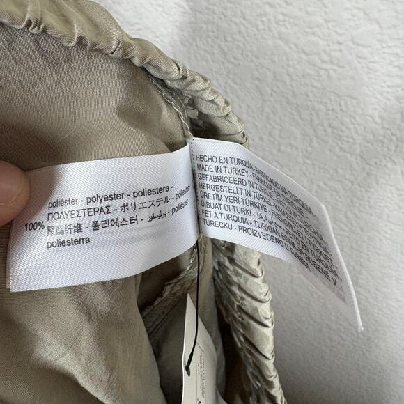 Zara Womens Size Large Weekend Jogger Pants Tan Khaki Drawstring Waist - Picture 8 of 8